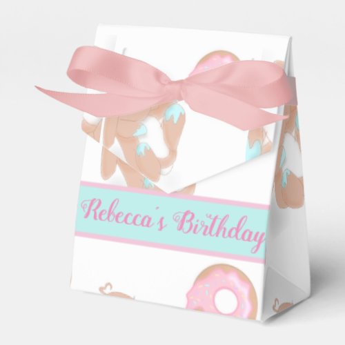 Cute Rabbit Cartoon Pink Girls Birthday Party  Favor Boxes