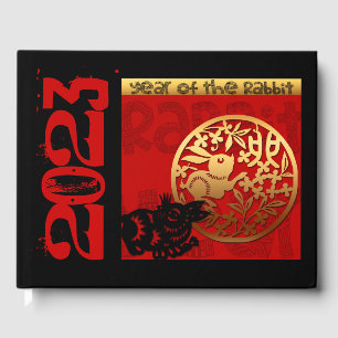 Cute Rabbit Chinese custom Year Zodiac Birthday GB Guest Book