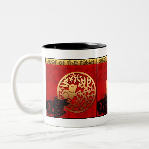 Cute Rabbit Chinese Year Zodiac Birthday 2TM Two_Tone Coffee Mug