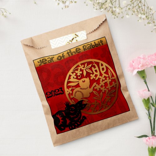 Cute Rabbit Chinese Year Zodiac Birthday CFB Favor Bag