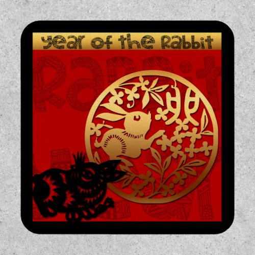 Cute Rabbit Chinese Year Zodiac Birthday SqP Patch