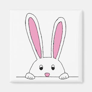 Cute Rabbit Clipart Peaking Cute Animals Bunny Art Magnet