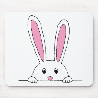 Cute Rabbit Clipart Peaking Cute Animals Bunny Art Mouse Pad