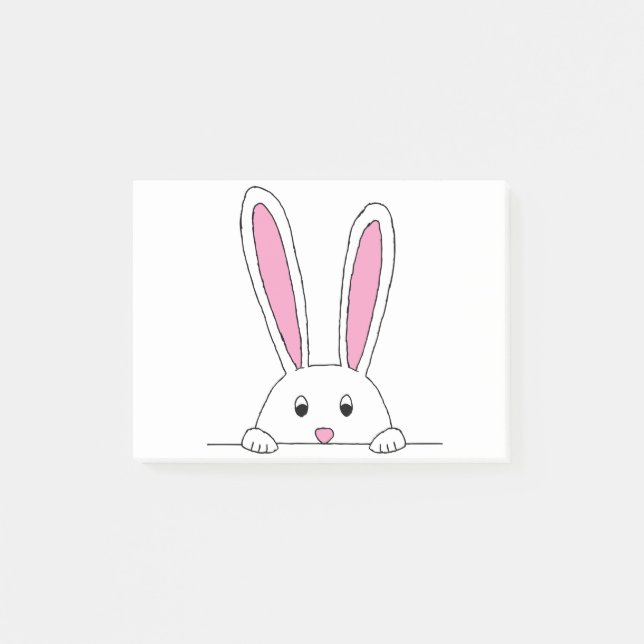 Cute Rabbit Clipart Peaking Cute Animals Bunny Art Post-it Notes (Front)
