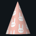 Cute Rabbit  colorful Birthday Party Hat<br><div class="desc">Cute animals patchwork colorful</div>