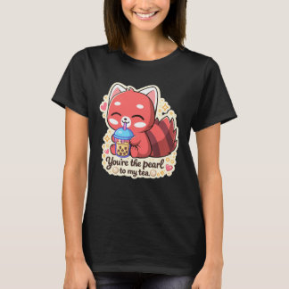 Cute Rabbit drinking bubble tea, boba tea T-Shirt