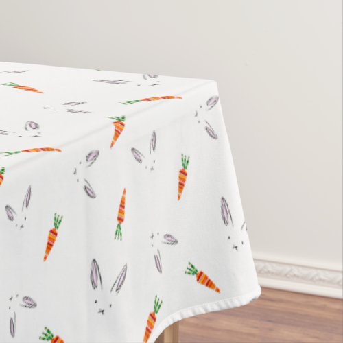 Cute rabbitEastercarrots pattern  Tablecloth