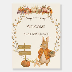 Cute Rabbit Fall Birthday Welcome Foam Board