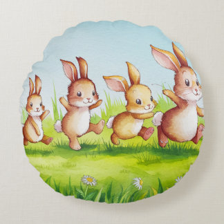 Cute Rabbit Family Pillow
