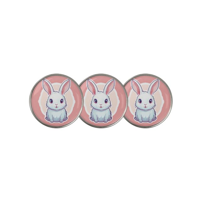 cute rabbit Golf Ball Marker (3 Up)