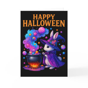 Cute Rabbit Halloween Greetings Card