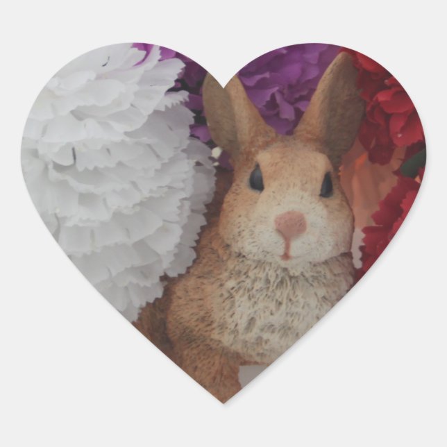Cute Rabbit Heart Sticker (Front)