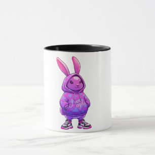 Cute Rabbit Illustration Custom Bunny Coffee Mug
