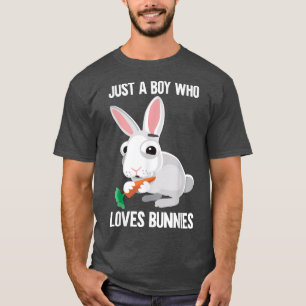 Cute Rabbit Lover Boys Toddler Just A Boy Who Love T-Shirt