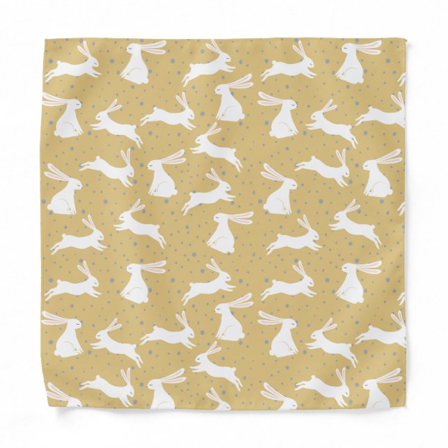 Cute Rabbit Pattern Design Cloth Napkin Bandana (Front)