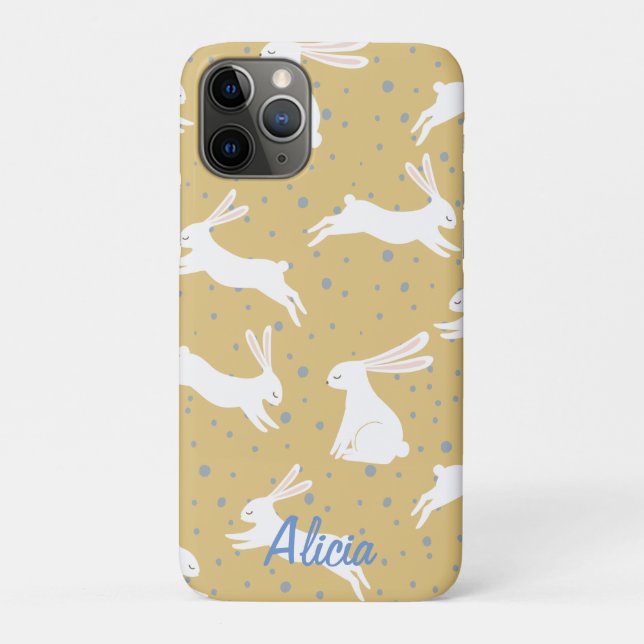 Cute Rabbit Pattern Design - Customizable Case-Mate iPhone Case (Back)