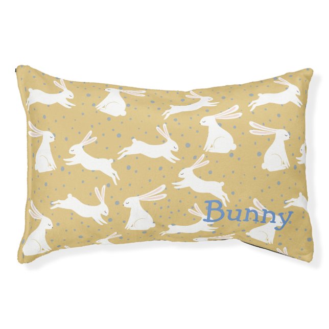 Cute Rabbit Pattern Design - Customizable Pet Bed (Front)