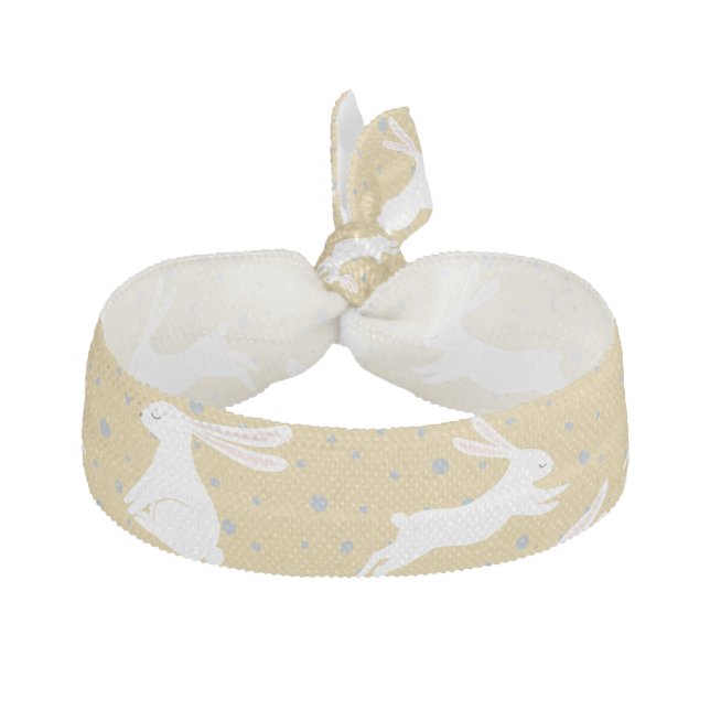 Cute Rabbit Pattern Design Elastic Hair Tie (Front)