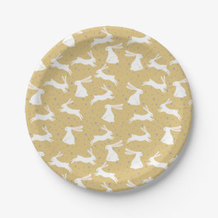 Cute Rabbit Pattern Design Paper Plates