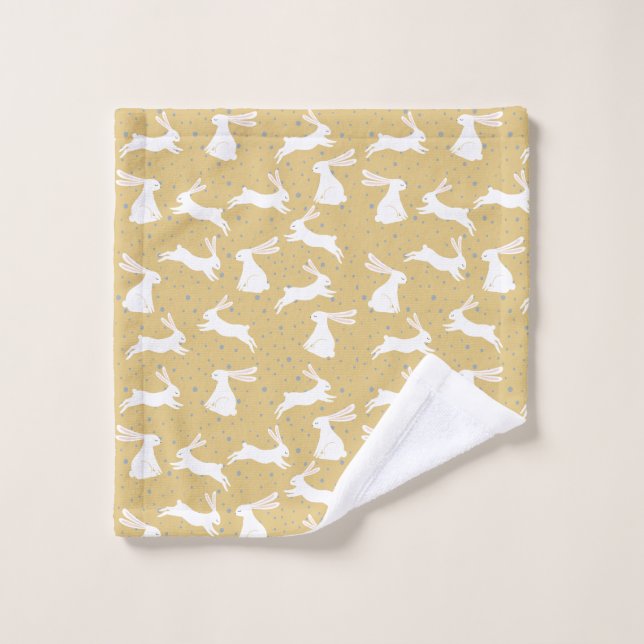 Cute Rabbit Pattern Design Wash Cloth (Wash Cloth)