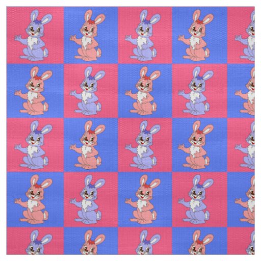 Cute Rabbit Pattern Fabric