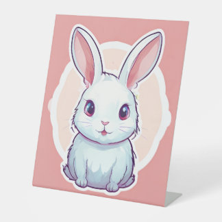 Cute rabbit Pedestal Sign