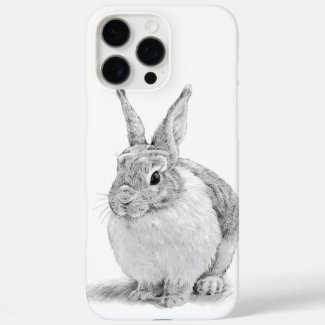 Cute Rabbit Pencil Drawing