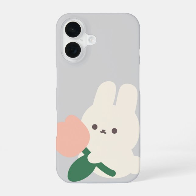 Cute Rabbit Phone Case – Aesthetic Bunny Design (Back)