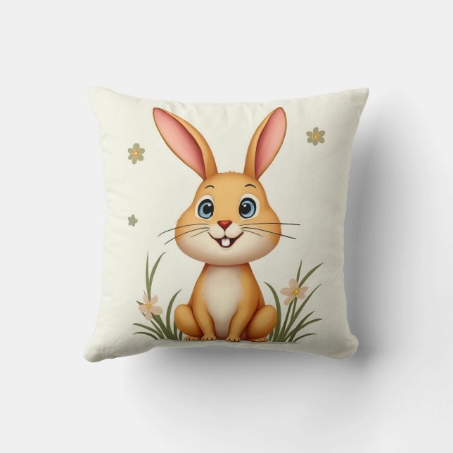  cute rabbit pillow cushion (Back)