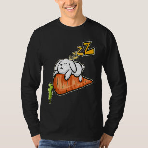 Cute Rabbit Sleeping On A Carrot On Easter T-Shirt
