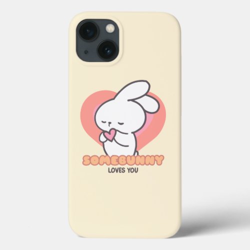 Cute Rabbit Some Bunny Loves You iPhone 13 Case