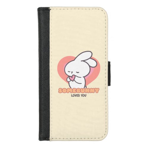 Cute Rabbit Some Bunny Loves You iPhone 87 Wallet Case