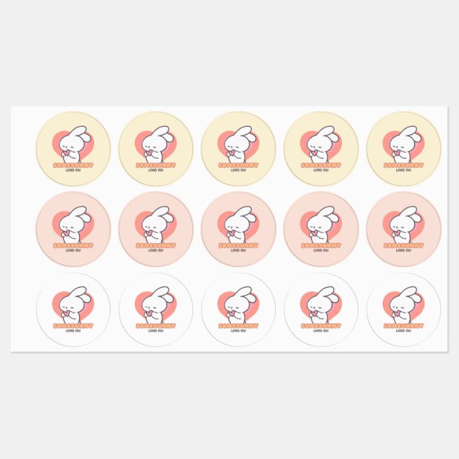 Cute Rabbit: Some Bunny Loves You Labels (Sheet)