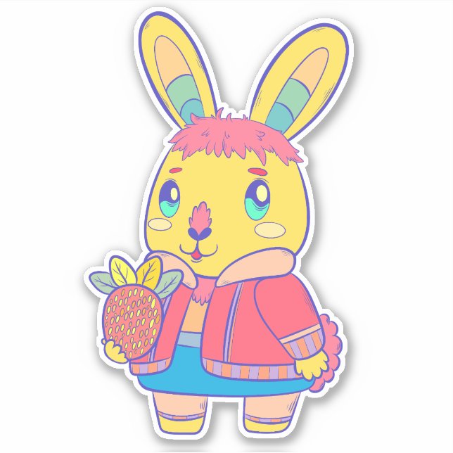 Cute Rabbit Sticker (Front)