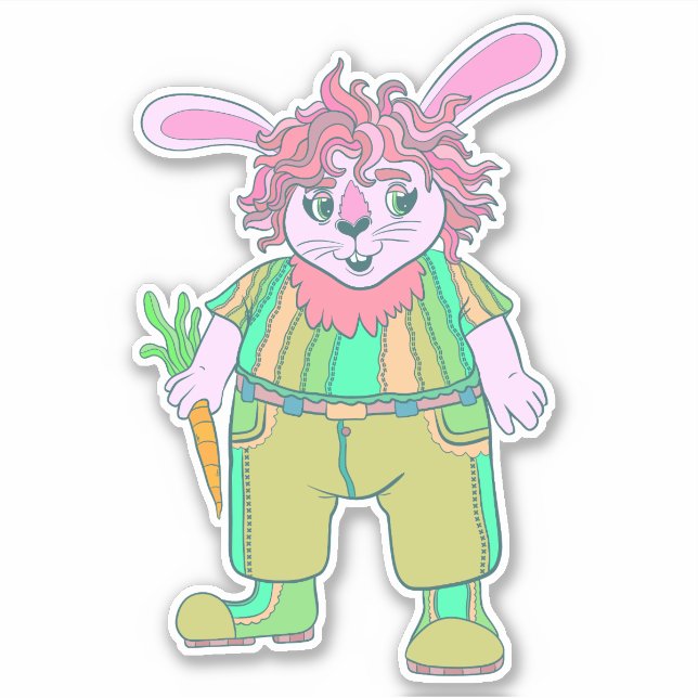 Cute Rabbit Sticker (Front)