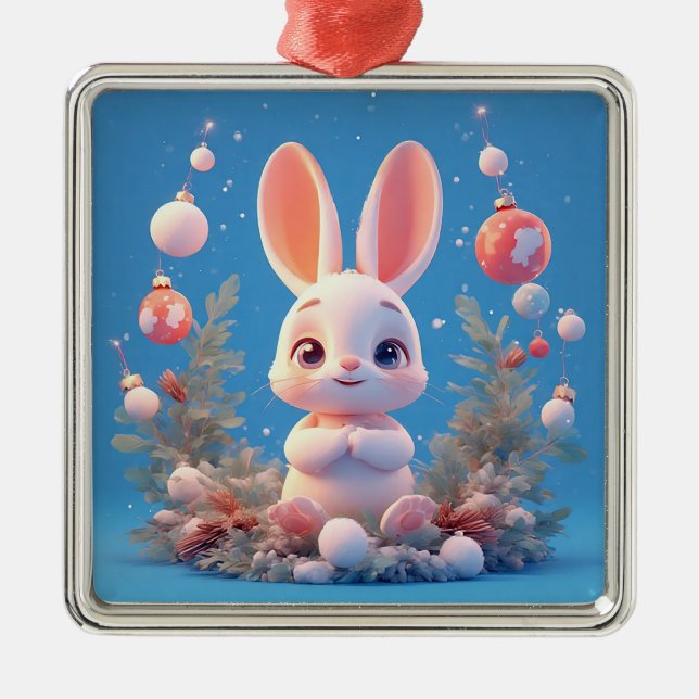 Cute Rabbit Surrounded by Decorations (Front)