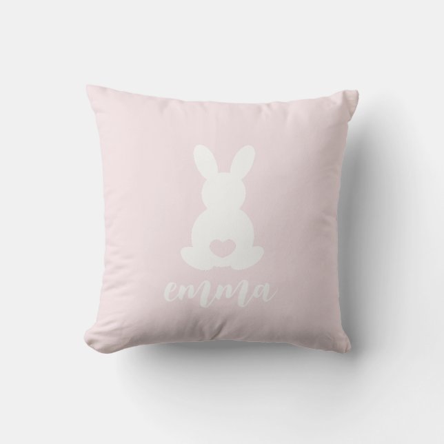 Cute Rabbit  Throw Pillow (Front)