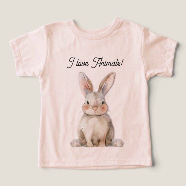 Cute Rabbit Toddler T-shirt (Design Front)
