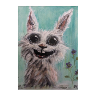 Cute Rabbit  Wall Art, 10" x 14" Acrylic Print