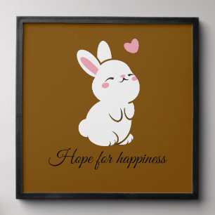 Cute Rabbit Wall Art – Adorable Bunny Photography Peel And Stick Photo Tile