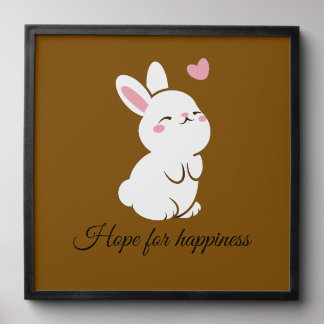 Cute Rabbit Wall Art – Adorable Bunny Photography Peel And Stick Photo Tile