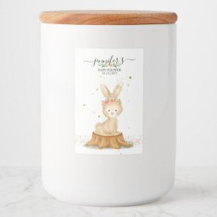 Cute Rabbit wildlife farm forest animal Food Label
