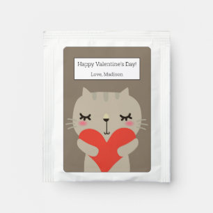 Cute rabbit with love tea bag drink mix