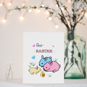 Cute rabbits  foam board