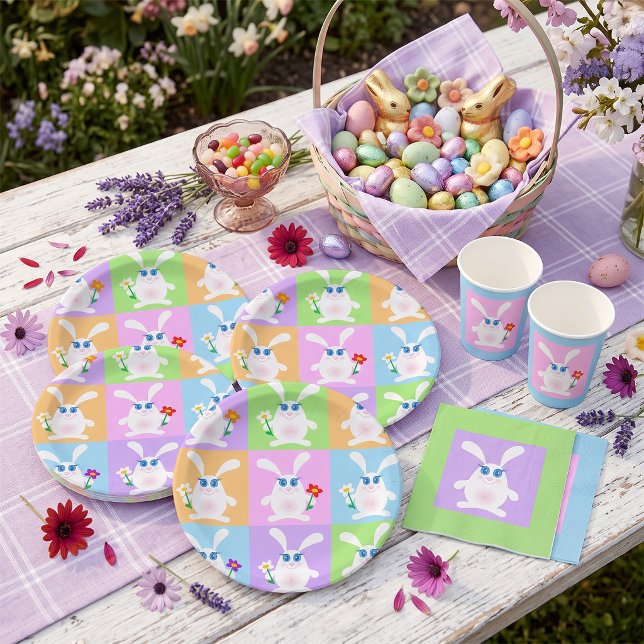 Cute Rabbits Paper Plates (Creator Uploaded)