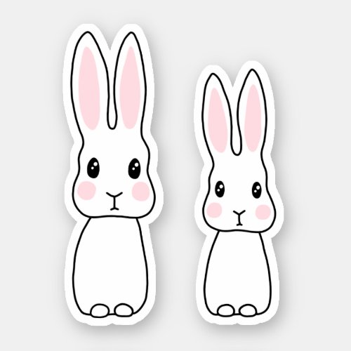 Cute rabbits sticker