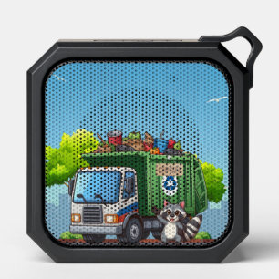 Cute raccoon and "food" truck bluetooth speaker