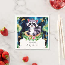 Cute Raccoon Baby Shower