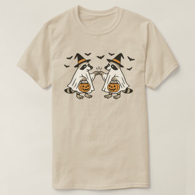 Cute Raccoon Bumps | Funny Animal Pun | Raccoon Lo T-Shirt (Design Front)