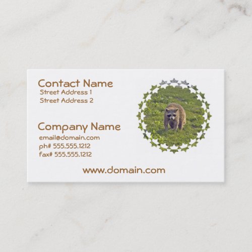 Cute Raccoon Business Cards